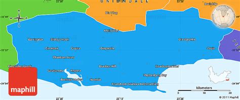 Political Simple Map of KNYSNA