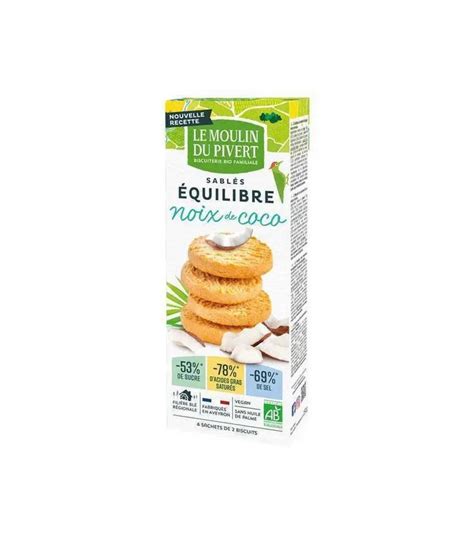 Sabl S Equilibre Noix De Coco Bio Vegan G Le Moulin Du Pivert