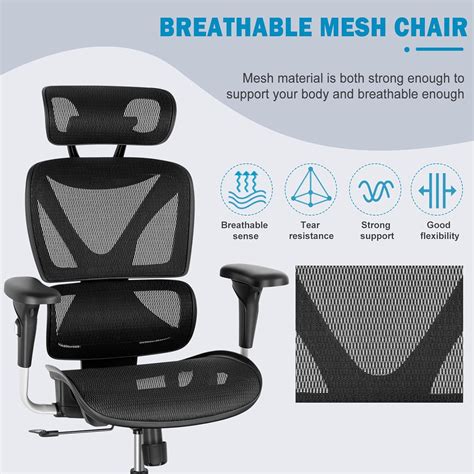 Buy GABRYLLY Ergonomic Office Chair Large Mesh Chair With Lumbar