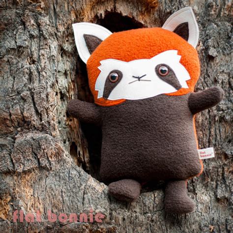 Red Panda stuffed animal - Handmade plush - aka Firefox, Lesser Panda – Flat Bonnie