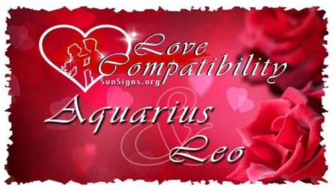 Aquarius Leo Love Compatibility - SunSigns.Org