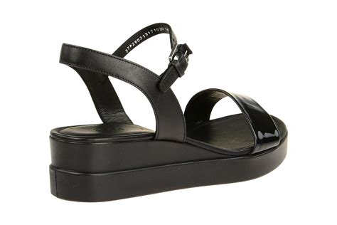 Ecco Touch Sandale Schwarz Lack Schuhhaus Strauch Shop