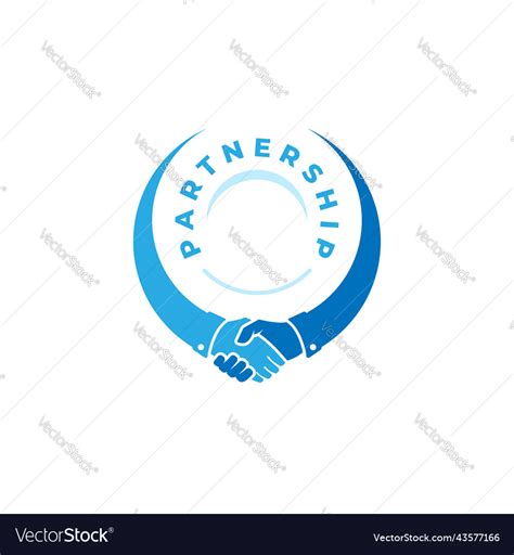 Handshake and partnership logo design template Vector Image