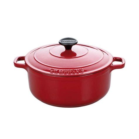 Chasseur Cocotte Ronde Fonte Maill E Rouge D