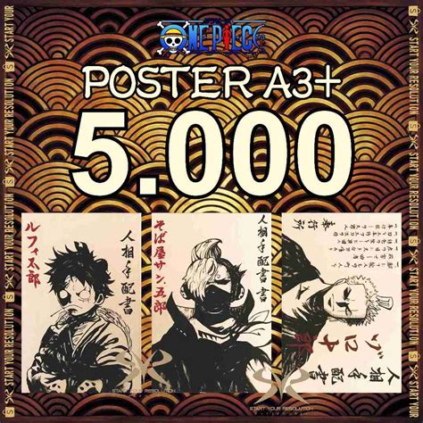 Jual Poster Anime Manga One Piece Wano Wanted Luffy Luffytaro