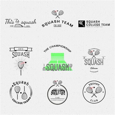 Premium Vector Squash Badges Logos And Labels Can Be Used For Design