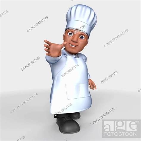 3d Render Of Cartoon Baker Character Stock Photo Picture And Low