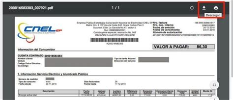 Consulta O Descarga E Imprime La Planilla De Luz De Esmeraldas