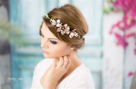 Haarschmuck Kopfputz Blumenkranz Boho Hochzeit Blumen Haarschmuck