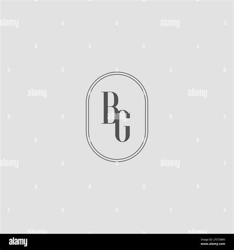 Initial BG Wedding Monogram Logo Design Vector Graphic Stock Vector