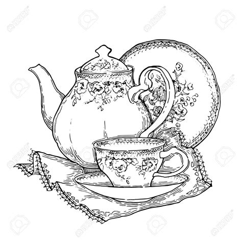 Vintage Tea Cup Drawing At Getdrawings Free Download