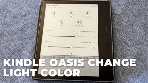 How To Change Kindle Oasis Light Color Youtube