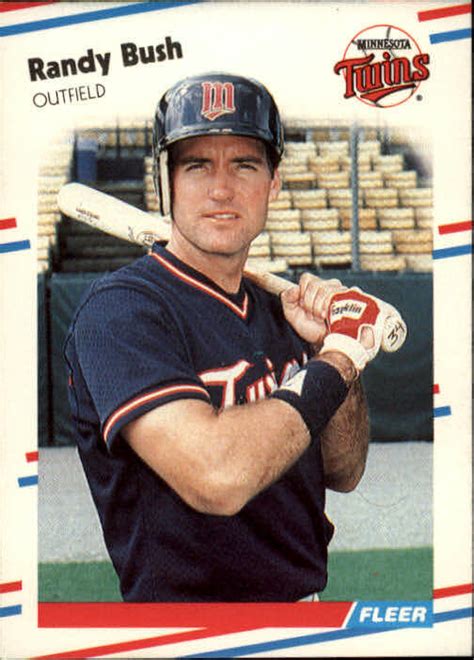 1988 Fleer Minnesota Twins Baseball Card 6 Randy Bush EBay