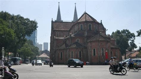 Vid O Stock Notre Dame Cathedral Vietnamese Nha Tho Duc Ba Build In