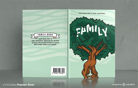 Family Tree Nature Book Cover Design Vector Download