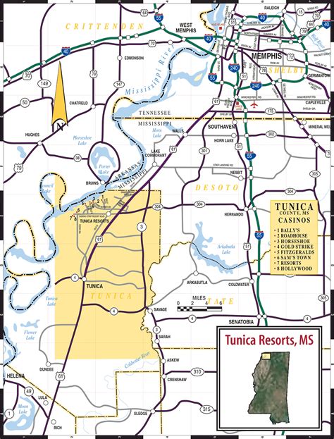 Tunica & Mississippi Delta Road Map