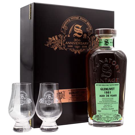 Signatory Vintage Glenlivet 36 Years Cask 11 7 Whisky Set Mit Glaesern