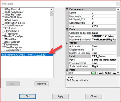 How To Change The Tas Indicators Parameter In Ninjatrader Tas Help