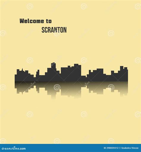 Scranton, Pennsylvania City Silhouette Stock Illustration