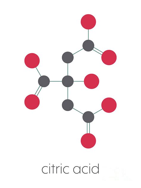 Citric Acid Molecule Photograph By Molekuul Science Photo Library Pixels