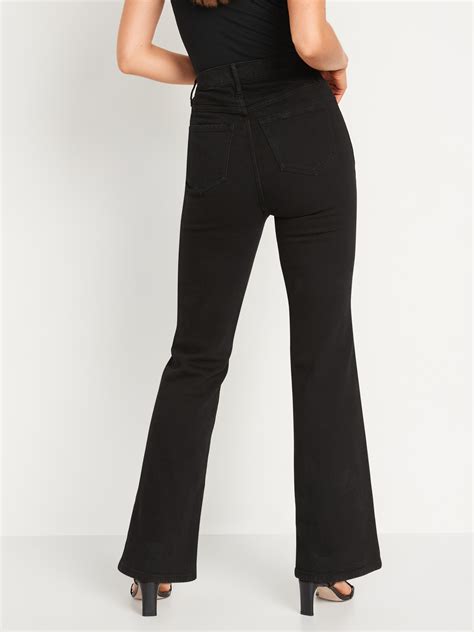 Higher High Waisted Black Flare Jeans For Women Old Navy