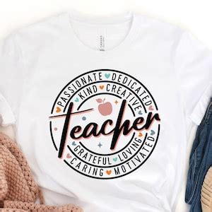 Teacher Appreciation T-shirt, Passionate Teacher T-shirt, Dedicated ...