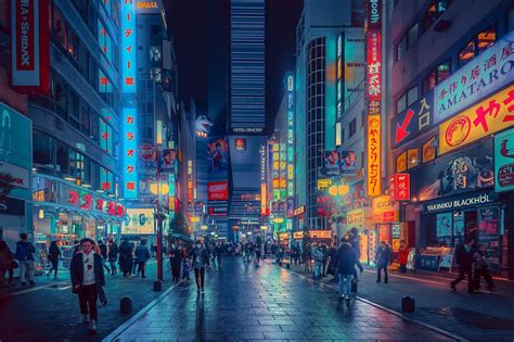 Neon Lights by Night by Anthony Presley / Pen ペン