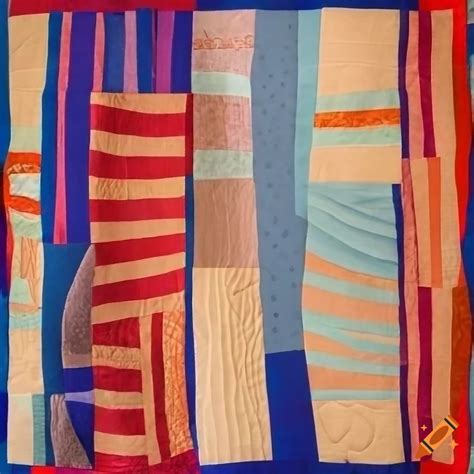 Improv Quilt Matisse Inspired Geometric Fiber Art Modern Quilting