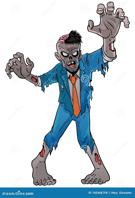 Cartoon Zombie of Halloween Stock Vector - Illustration of horror, kids ...