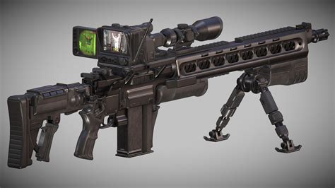 4k Ultratac Vk 21 Fictional Rifle 4 Poses 3d Model By Eduardo