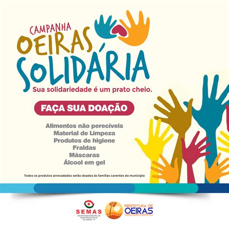 Campanha Oeiras Solidária arrecada alimentos e produtos de higiene