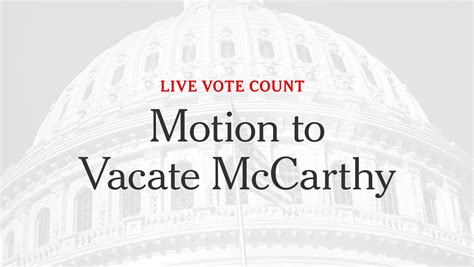 House Vote Count: How Each Member Voted on Removing McCarthy as Speaker ...