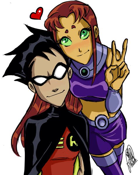 Star And Robin By Gretlusky On Deviantart Robin Starfire Teen Titans Starfire Nightwing And