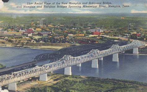 Aerial view of the New Memphis and Arkansas River Bridge, West Memphis ...