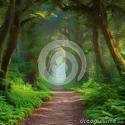 Enchanted Forest Path A Magical And Enchanting Background