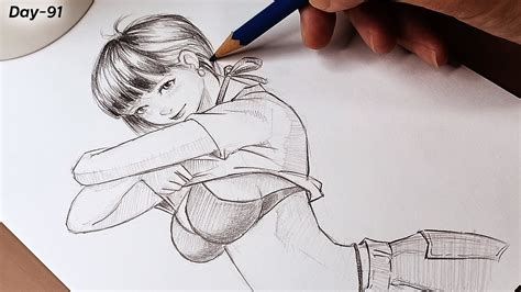 How To Draw Female Body Sexy Bikini Girl Sketching Pencil Day The