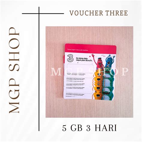 Jual VOUCHER THREE 5 GB 3 HARI NASIONAL Shopee Indonesia