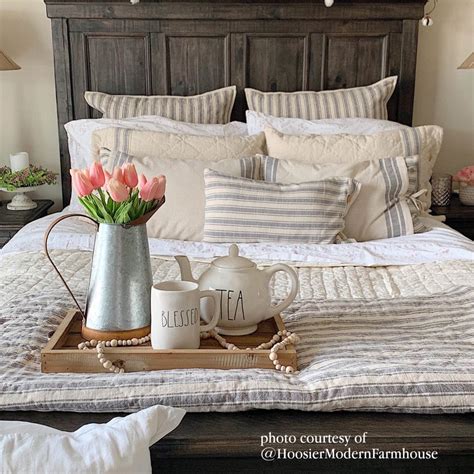 Market Place Gray Ticking Stripe Quilt Luxury King Piper Classics