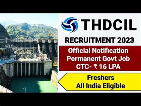 Thdc India Limited Recruitment Gate Score And Interview