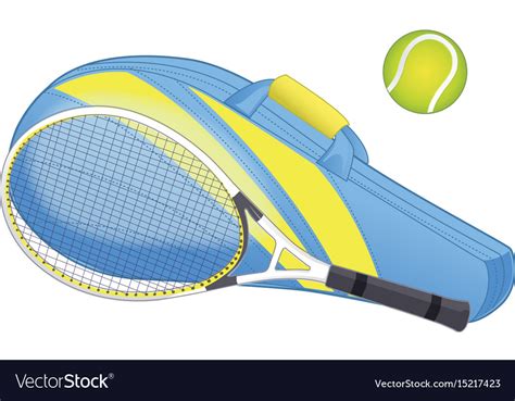 Tennis Racket Ball Sport Equipment Royalty Free Vector Image