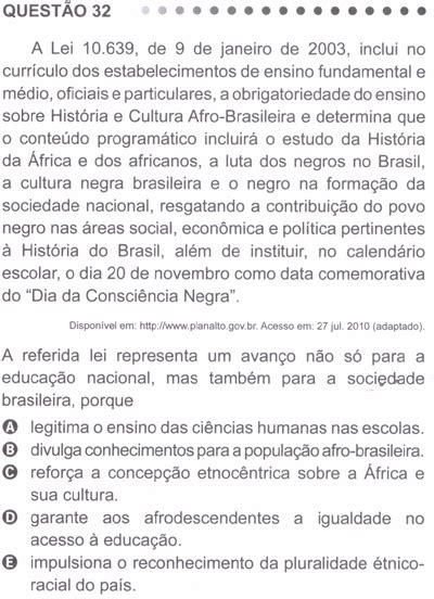 Blues Enem 2011 - Questão 32 - Prova Azul - Enem 2011 - Brasil Escola
