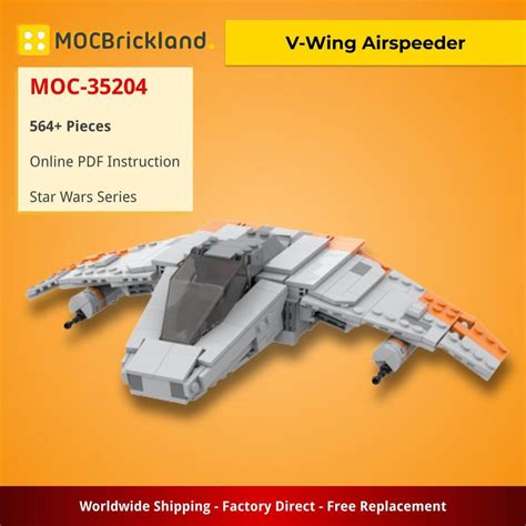 MOC 35204 V Wing Airspeeder Movie Series Building Blocks Etsy