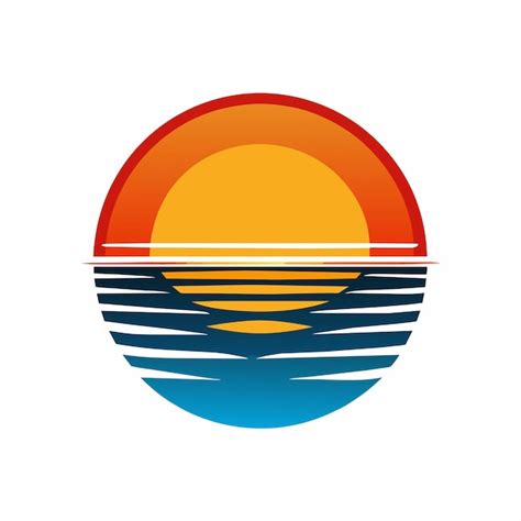 Premium Vector A Sunset Logo Vector Art Illustration 8