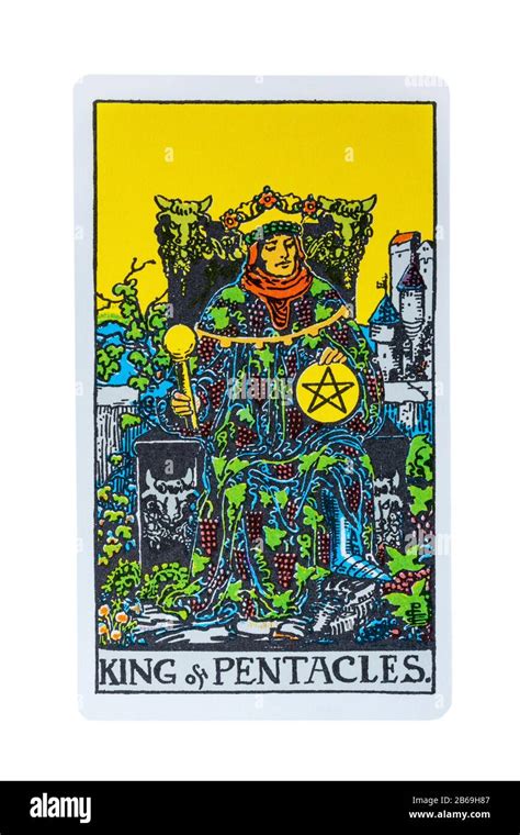 King Of Pentacles Tarot Card From The Rider Tarot Cards Designed By