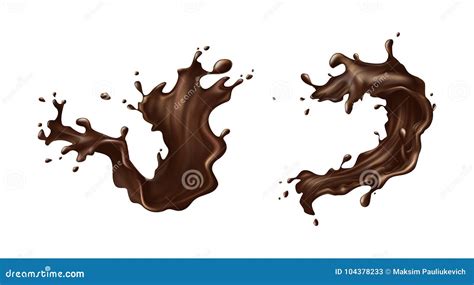 Hot Chocolate Splash Stock Vector Illustration Of Beverage 104378233