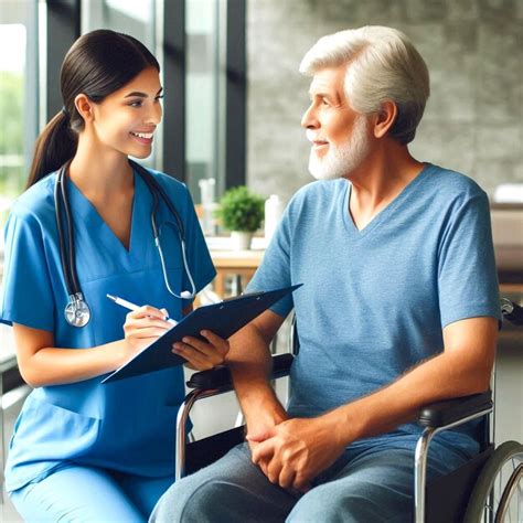 Nurse And Elderly Patient Sharing A Moment Of Understanding Premium