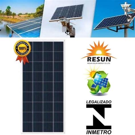 Painel Placa Solar C Lula Fotovoltaica W Inmetro Resun Shopee Brasil