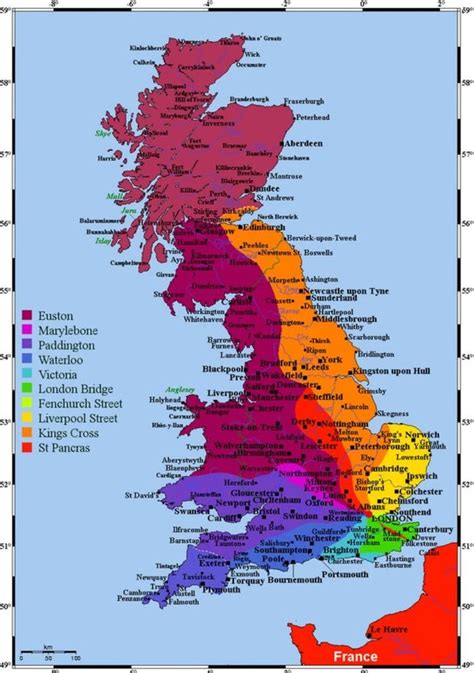 This Map Shows You Which London Train Station Goes To Which Part Of The