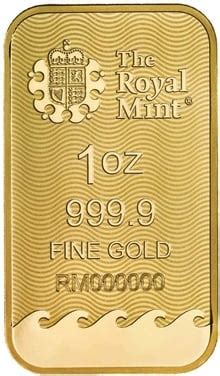 Britannia 1oz Gold Bar BullionByPost From 2 737