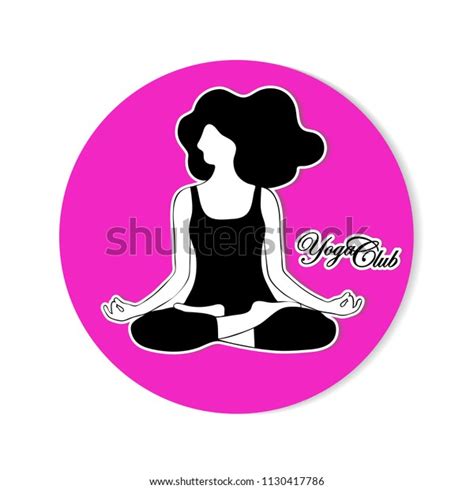 Yoga Girl Lotus Position Young Woman Stock Vector Royalty Free